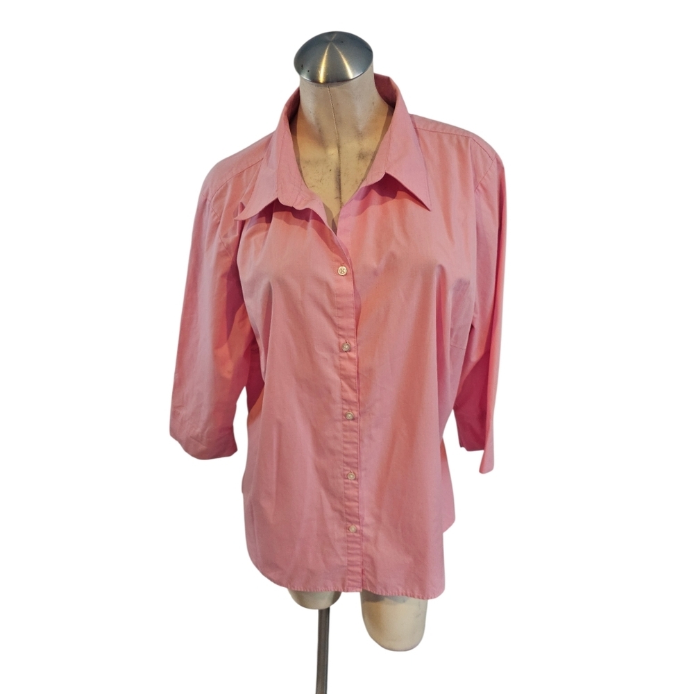 At Last Classic ALC Size 1X Wrinkle Free Button Down Shirt